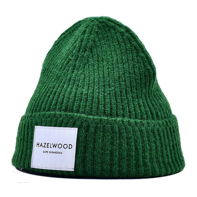 Custom Knit Cuffed Acrylic Slouchy Beanie Hats Fisherman Skull Hats Winter Cap