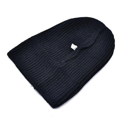 Custom Embroidery / Printed Logo Acrylic Beanies Jacquard Knitted Hats Warm Hat With Patch