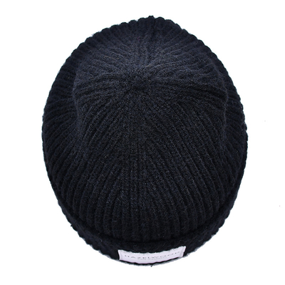 Custom Embroidery / Printed Logo Acrylic Beanies Jacquard Knitted Hats Warm Hat With Patch