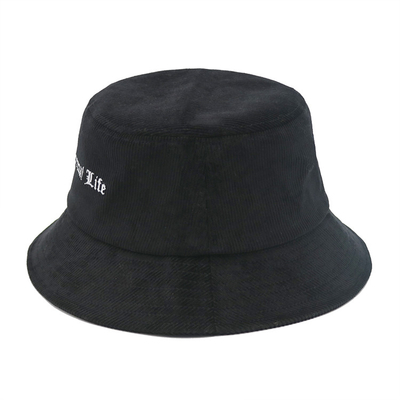 Corduroy Unisex in Gender Angler Bucket Hat for Season With Custom Embroidery Logo