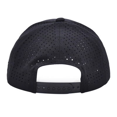 Custom Rubber PVC Logo Trucker Hat 5 Panel Waterproof Laser Hole Rope Golf Hats Running Sports Cap For Man