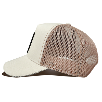 Wholesale Mesh Custom Cotton Trucker Cap 5 Panels Custom printing Patch Embroidery Sandwich Visor Cotton Trucker Hat