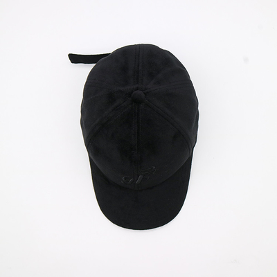 Unisex Embroidered Baseball Caps With Curved Brim And Mental Strap Suede Fabric