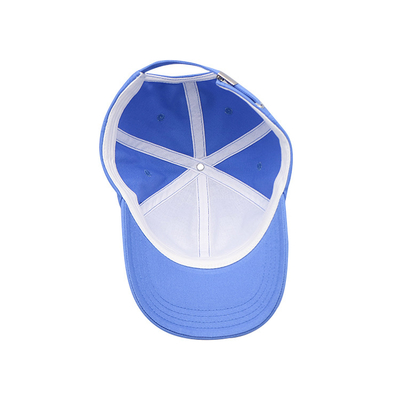 Customized 6 Panel Baseball Cap With Unstructured Design And Cotton Sweatband Embroidery Logo