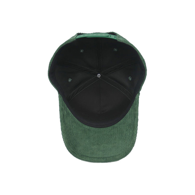 Personalize Your 5-Panel Baseball Cap Corduroy Fabric With 6 Eyelets Embroidery Logo