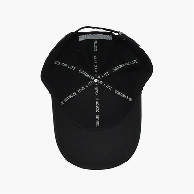 Adjustable Strap Structured 6 Panel Baseball Cap With Fabric Color Matching Stitching