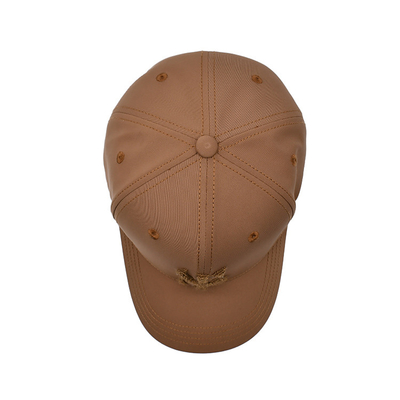 Stylish Six-Panel Baseball Cap With Curved Visor And Fabric-Matching Stitching Polyester And Towel Embroidery Logo