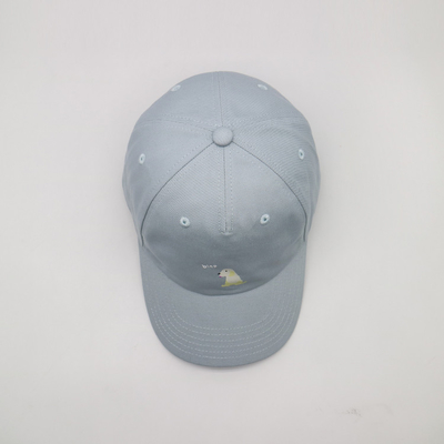 Curved Visor 6 Panel Baseball Cap With Matching Stitching And 6 Eyelets Embroidery Logo