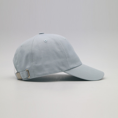 Curved Visor 6 Panel Baseball Cap With Matching Stitching And 6 Eyelets Embroidery Logo