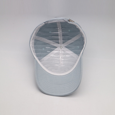 Curved Visor 6 Panel Baseball Cap With Matching Stitching And 6 Eyelets Embroidery Logo