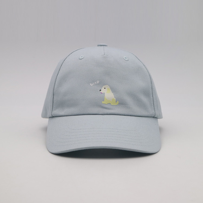 Curved Visor 6 Panel Baseball Cap With Matching Stitching And 6 Eyelets Embroidery Logo