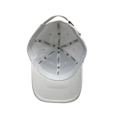 Embroidered Cotton 6 Panel Baseball Cap With Unstructured Shape And Adjustable Strap