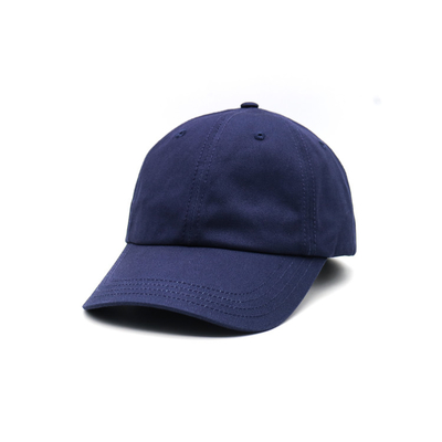 Curved Visor 6 Panel Baseball Cap With Embroidered Logo Matching Stitching And Reinforced Seams