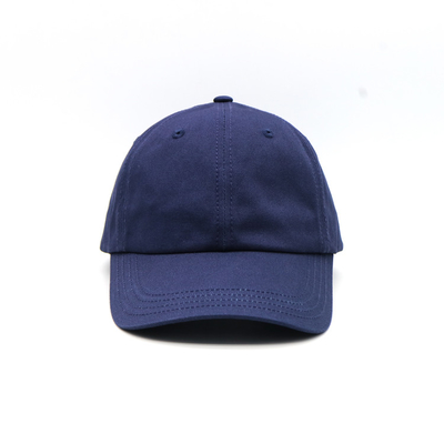 Curved Visor 6 Panel Baseball Cap With Embroidered Logo Matching Stitching And Reinforced Seams