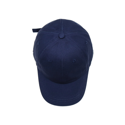Curved Visor 6 Panel Baseball Cap With Embroidered Logo Matching Stitching And Reinforced Seams
