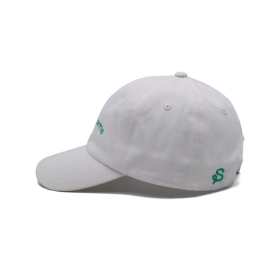 Embroidered Logo 6 Panel Baseball Cap With Adjustable Strap And Cotton Fabric