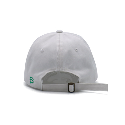 Embroidered Logo 6 Panel Baseball Cap With Adjustable Strap And Cotton Fabric