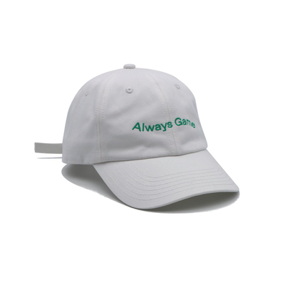 Embroidered Logo 6 Panel Baseball Cap With Adjustable Strap And Cotton Fabric