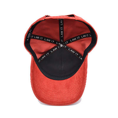 Adjustable Strap 5 Panel Baseball Cap With Reinforced Seams And Curved Visor
