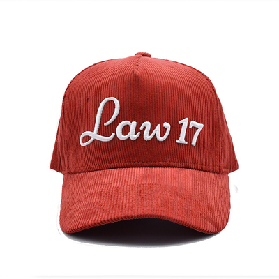 Adjustable Strap 5 Panel Baseball Cap With Reinforced Seams And Curved Visor