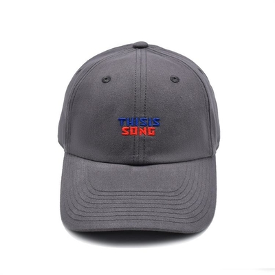 Embroidered Cotton Baseball Cap With Unstructured Shape Curved Visor 6 Eyelets