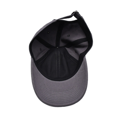 Embroidered Cotton Baseball Cap With Unstructured Shape Curved Visor 6 Eyelets