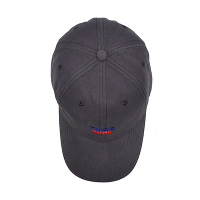 Embroidered Cotton Baseball Cap With Unstructured Shape Curved Visor 6 Eyelets