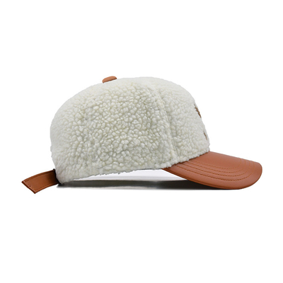 Stylish Cotton Baseball Cap With Color Matching Stitching / Profile Crown Polar Fleece