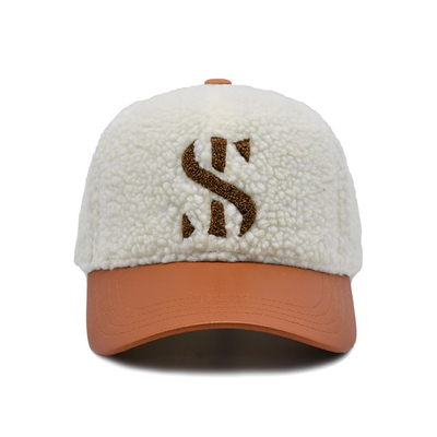 Stylish Cotton Baseball Cap With Color Matching Stitching / Profile Crown Polar Fleece