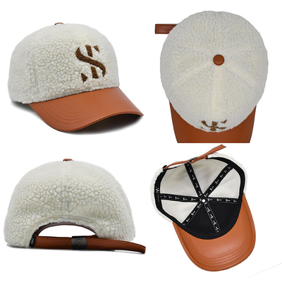 Stylish Cotton Baseball Cap With Color Matching Stitching / Profile Crown Polar Fleece