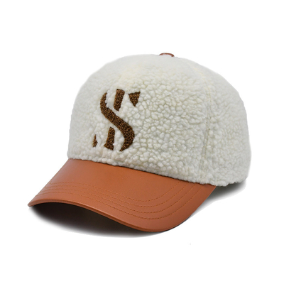 Stylish Cotton Baseball Cap With Color Matching Stitching / Profile Crown Polar Fleece