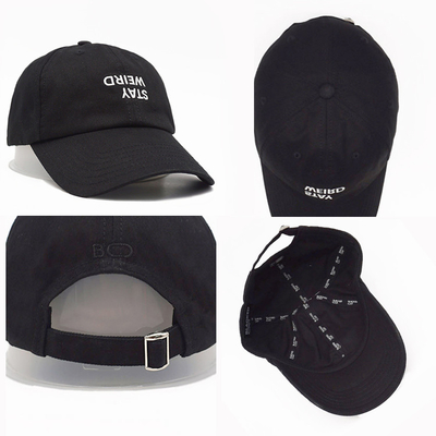 Customized Unstructured Profile Baseball Cap With Cotton Sweatband And Fabric Matching Stitching