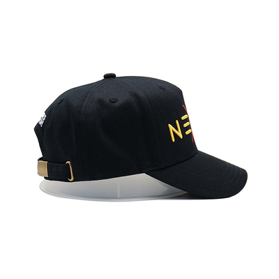 Custom Structured Baseball Cap With Cotton Sweatband And Adjustable Strap Closure