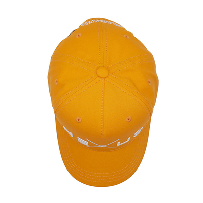 Adjustable Strap Curved Visor Profile Baseball Cap With Coordinated Fabric Color Stitching