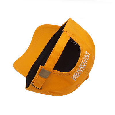 Adjustable Strap Curved Visor Profile Baseball Cap With Coordinated Fabric Color Stitching