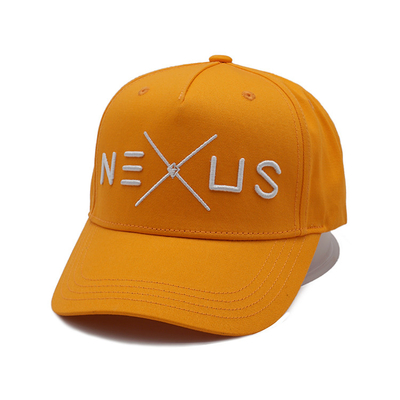 Adjustable Strap Curved Visor Profile Baseball Cap With Coordinated Fabric Color Stitching