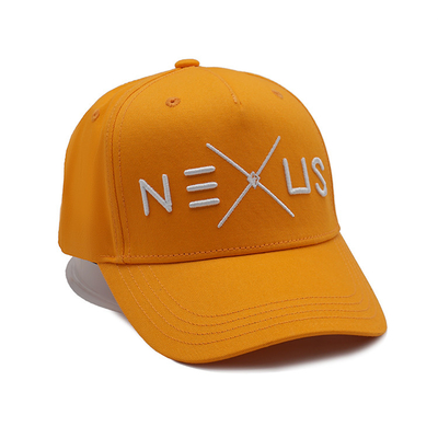 Adjustable Strap Curved Visor Profile Baseball Cap With Coordinated Fabric Color Stitching