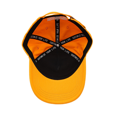 Adjustable Strap Curved Visor Profile Baseball Cap With Coordinated Fabric Color Stitching