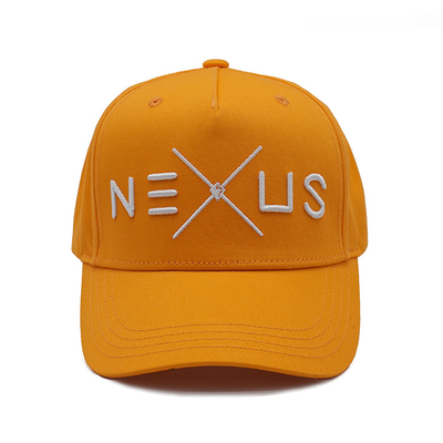 Adjustable Strap Curved Visor Profile Baseball Cap With Coordinated Fabric Color Stitching