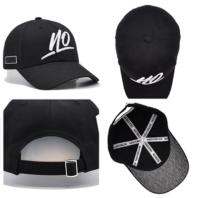 Customize Front Panel 6 Panel Constructured Baseball Cap With Embroidered Logo