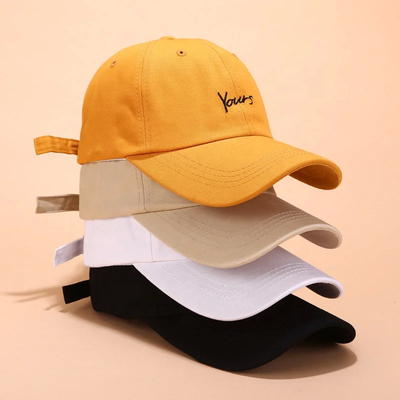 Adjustable High Crown Cotton 6-Panel Baseball Caps