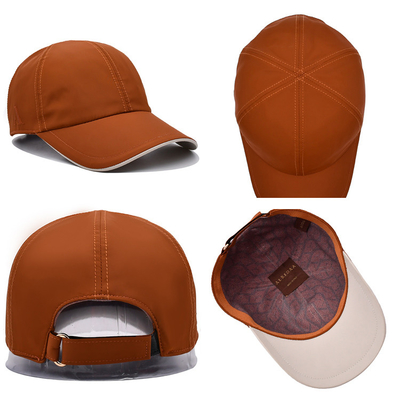 Custom Caps With Curved Brim And Adjustable Metal Buckle Closure Velcro Strap