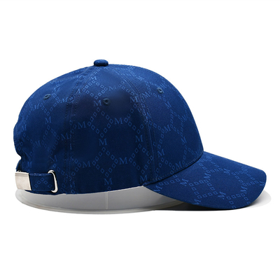 Custom Jacquard Caps With Curved Visor And Adjustable Strap With Embroidery Eyelets Matching Fabric Color