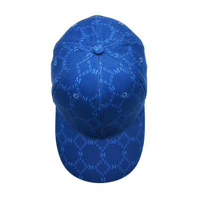 Custom Jacquard Caps With Curved Visor And Adjustable Strap With Embroidery Eyelets Matching Fabric Color
