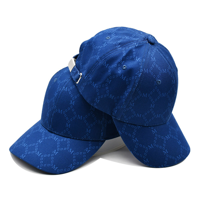 Custom Jacquard Caps With Curved Visor And Adjustable Strap With Embroidery Eyelets Matching Fabric Color