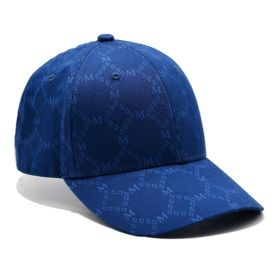 Custom Jacquard Caps With Curved Visor And Adjustable Strap With Embroidery Eyelets Matching Fabric Color