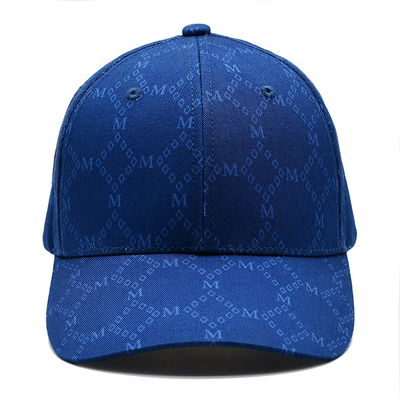 Custom Jacquard Caps With Curved Visor And Adjustable Strap With Embroidery Eyelets Matching Fabric Color