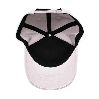 Curved Visor Five-Panel Baseball Cap With Stitching To Match Fabric Color With Affixed Patch