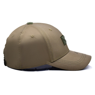 Adjustable Velcro Strap 6 Panel Baseball Cap With Curved Visor And 6 Eyelets