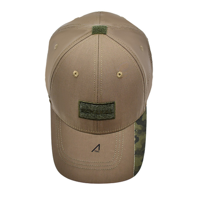 Adjustable Velcro Strap 6 Panel Baseball Cap With Curved Visor And 6 Eyelets